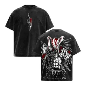 Ichigo Hollow Form Bleach Anime Shirt, Vintage Washed Oversized Graphic Tee, Vasto Lorde Mask Art, Kurosaki Ichigo Transformation T-Shirt, Unisex Streetwear Anime Merch Gift For Bleach Fans