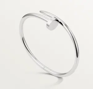 Pre-owned Cartier Juste un Clou Bracelet Classic Model 18K white gold
