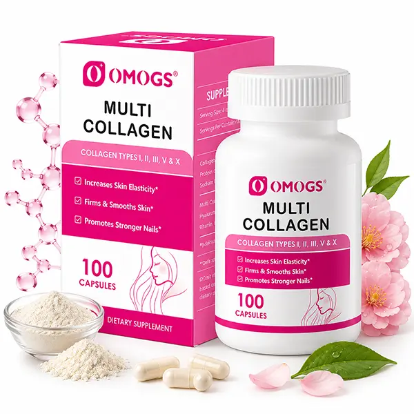 Collagen Peptides Capsule，Naturally Sourced Hydrolyzed Collagen with prebiotic & Cranberry Extract - Hair, Skin, Nail, Joint, Digestive Health & Immune Support, Non-GMO, 100 Capsule