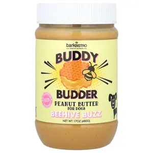 Bark Bistro Buddy Budder, Peanut Butter, For Dogs, Beehive Buzz, 17 oz (480 g)