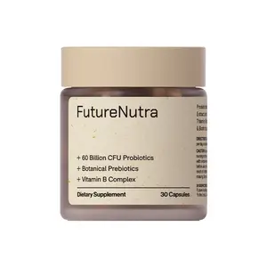 FutureNutra Probiotic Supplement - 60B CFU, 10 Strains, Prebiotic Inulin, Vitamin B Complex, Digestive Health & Gut Flora Support, 30 Capsules