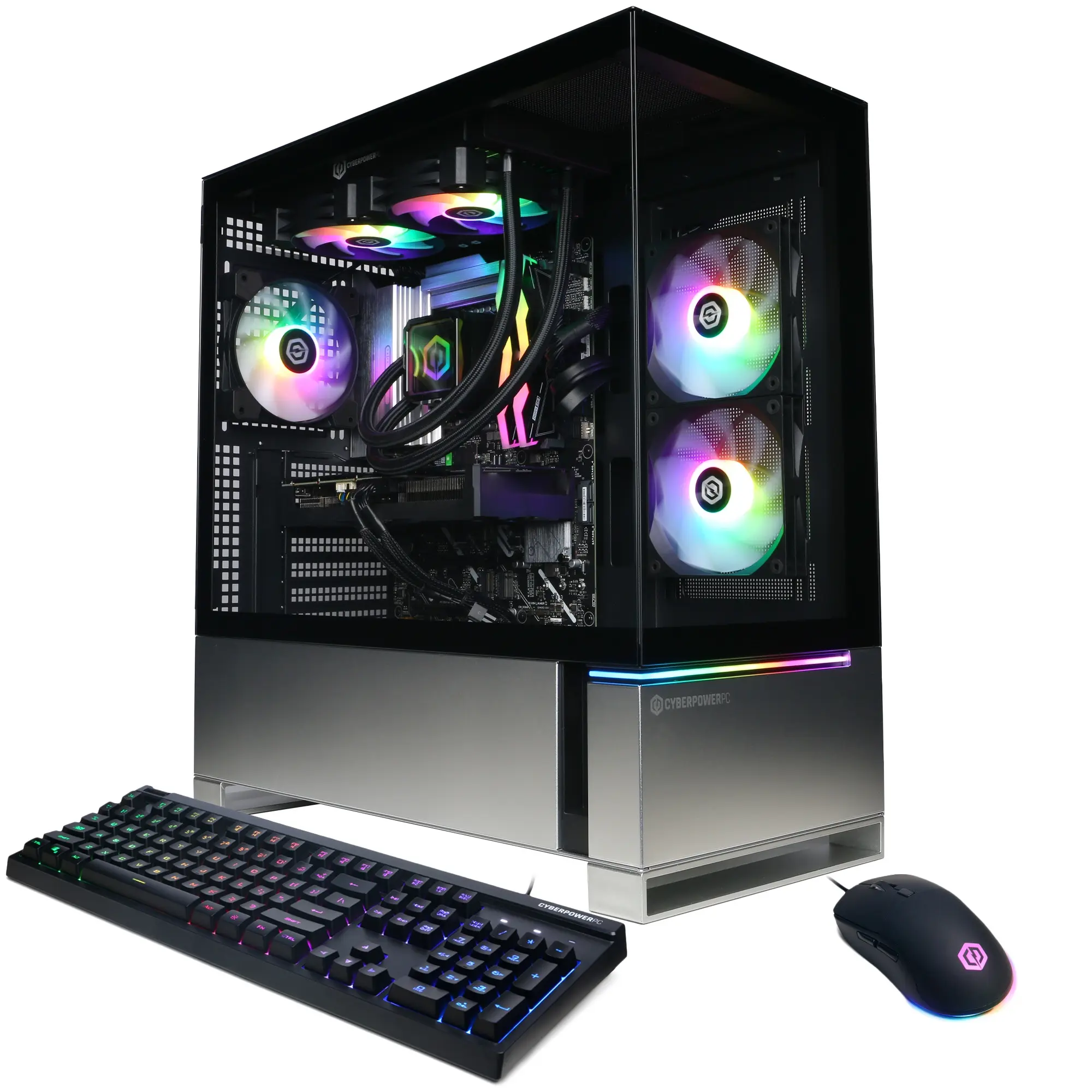 CyberPowerPC SLC11060CPG Gaming Desktop PC, Intel Core Ultra 7 265KF, 32GB DDR5, Radeon RX 9070 XT 16GB, 2TB PCIe 4.0 NVMe SSD, WiFi/BT, RGB Gaming Keyboard/Mouse & Windows 11 Home