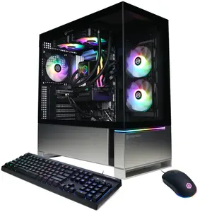 CyberPowerPC SLC11060CPG Gaming Desktop PC, Intel Core Ultra 7 265KF, 32GB DDR5, Radeon RX 9070 XT 16GB, 2TB PCIe 4.0 NVMe SSD, WiFi/BT, RGB Gaming Keyboard/Mouse & Windows 11 Home
