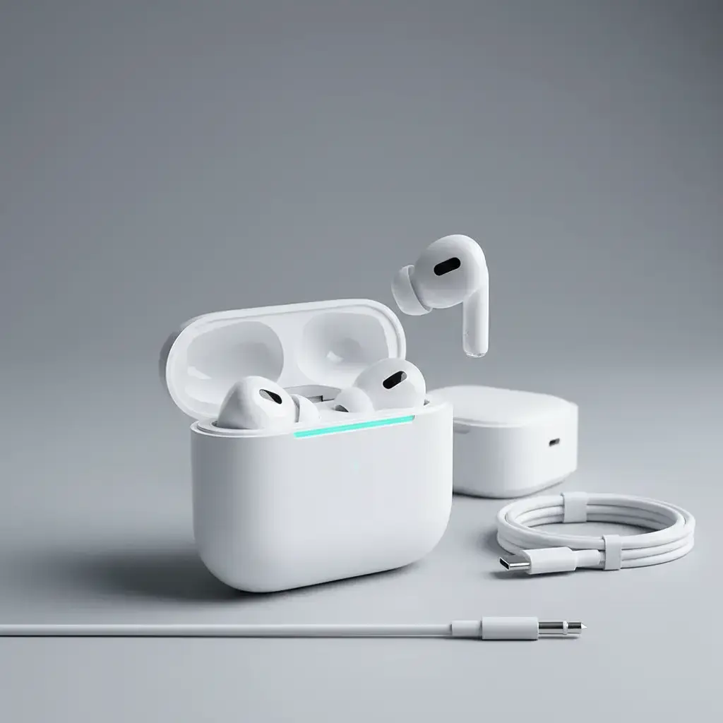 Rechargeable in-ear Bluetooth headphones, supporting Bluetooth 5.3. Charging case (additional battery - compatible with iOS/Android devices)The product comes with three layers of packaging. Please remove it to the innermost layer.