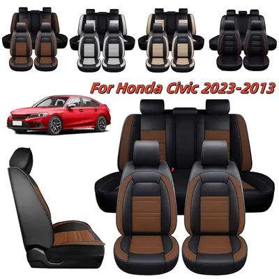 Otoez PU Leather 9-Piece Car Seat Cover For Honda 5-Seaters – Waterproof, UV-Resistant, Full Set