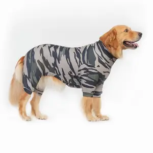 Dog Pajama Recovery Suit, Soft Stretchable Camouflage Pattern, All over Print, S-6xl, Pets Sleepwear for Dogs & Cats