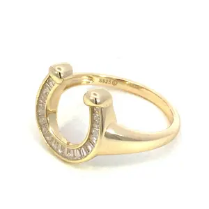 Make It Happen Gold Horseshoe Ring for Women Statement Accessory Luck Unique Rings Symbolism