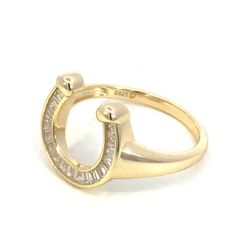 Make It Happen Gold Horseshoe Ring for Women Statement Accessory Luck Unique Rings Symbolism