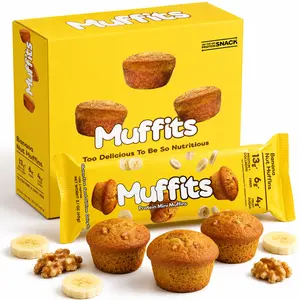 Banana Nut Muffits : 6 Pack Banana Nut Protein Mini Muffins