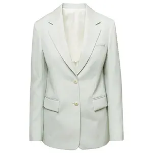 Lanvin Women Light Green Mono-Breasted Blazer With Pockets In Wool Woman