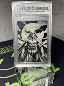 2025 Hasbeenz Moon Knight Marvel Acrylic Sketch Card 1/1 Encased