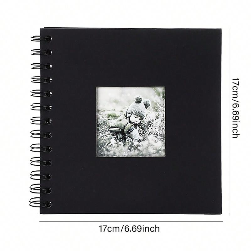 Elegant Simple Scrapbook Album, 7x7 Inch, 20 Sheets/40 Pages, Cowhide Paper, Perfect for Weddings and Birthdays, Scrapbook Supplies, Scrapbook Materials