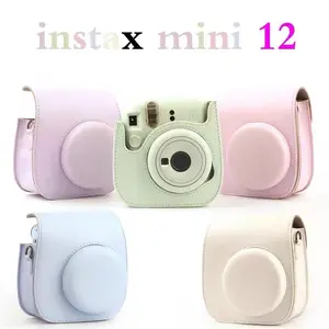 [Fuji instax Mini Series Exclusive] 6-Color Cute Soft PU Leather Camera Case (with Matching Strap) Camera Accessories | Precise Fitting with Lens Reserved Area, Scratch-Resistant, Stylish & Portable, Perfect for Instant Camera Enthusiasts