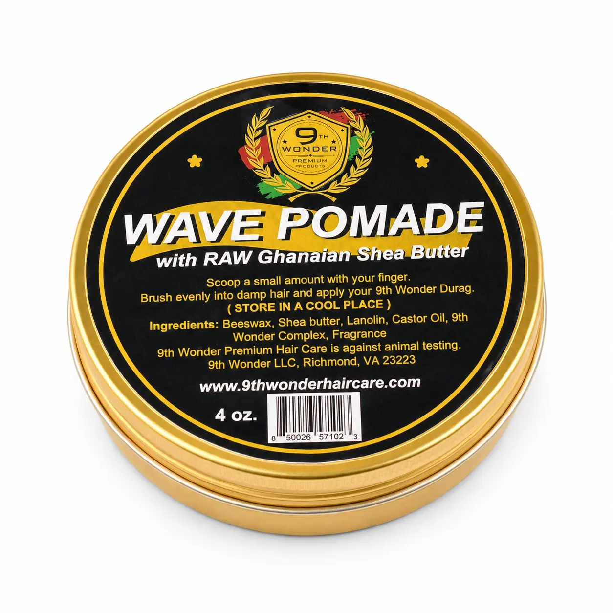 9th Wonder Products Wave Pomade - Tames Unruly Wavy Hair, Creates Sleek Look, Offers Comfort - Haircare Styling Product for Wavy Hair Routine, Shiny Curls, Silky Smooth Finish