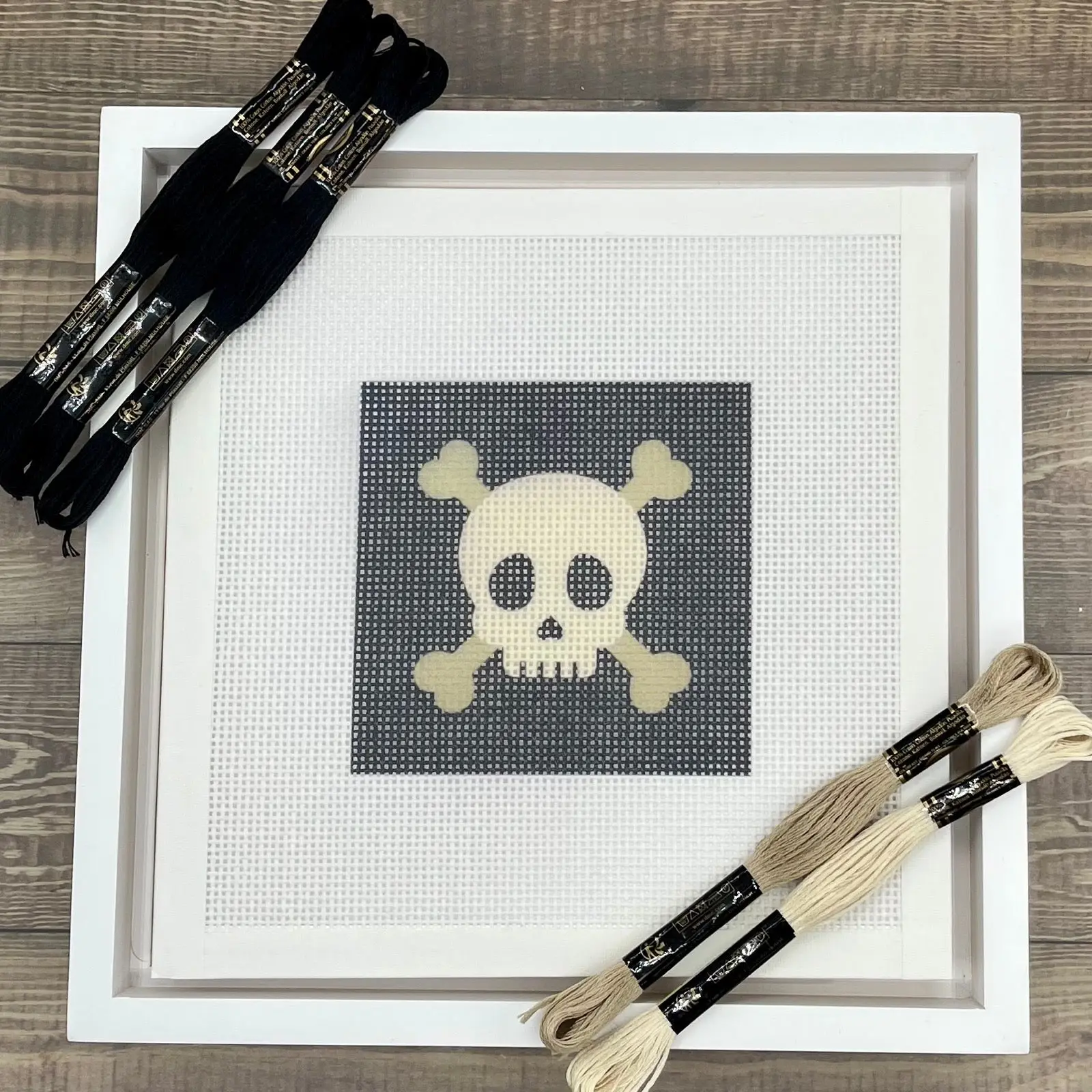 Halloween Skull Needlepoint Design