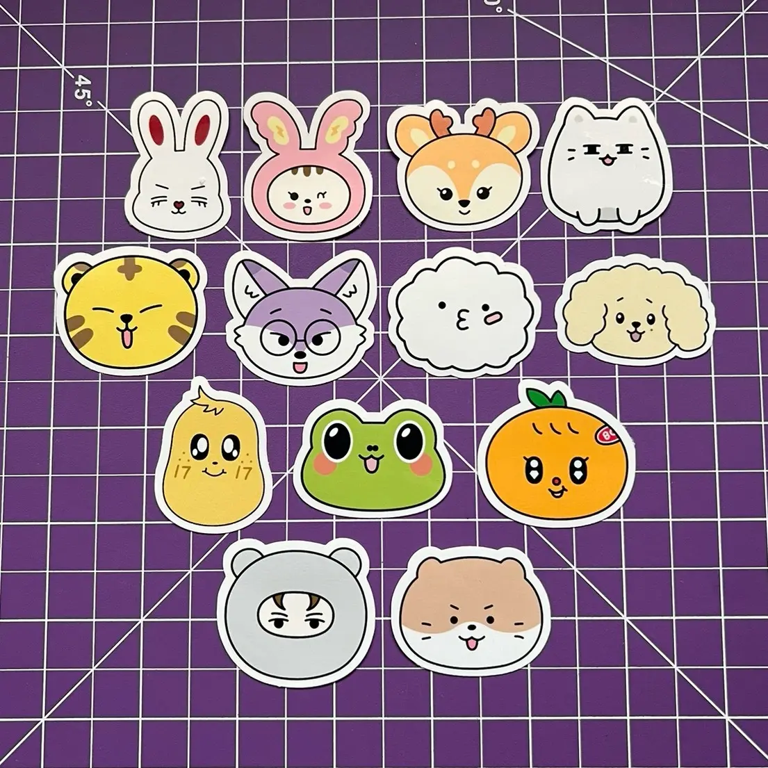 Kpop Heads Sticker Packs - Glossy and Holographic Versions