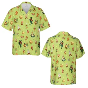 Irish Movie Darby O'Gill Characters Hawaiian Shirt, Green Darby O'Gill and the Little People Button Up Shirt, Gift for Friends, Family, Birthday Gift, Anniversary Gift