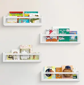 Floating Nursery Book , Solid Wood Wall Mounted  For Books, Decorative , Kids Room, Toy Storage, Playroom Decor Shelf Shelves