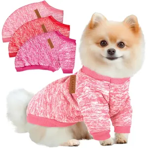 3-Pack Warm Fleece Dog Sweaters – Soft Winter Outfits for Small Dogs & Cats
