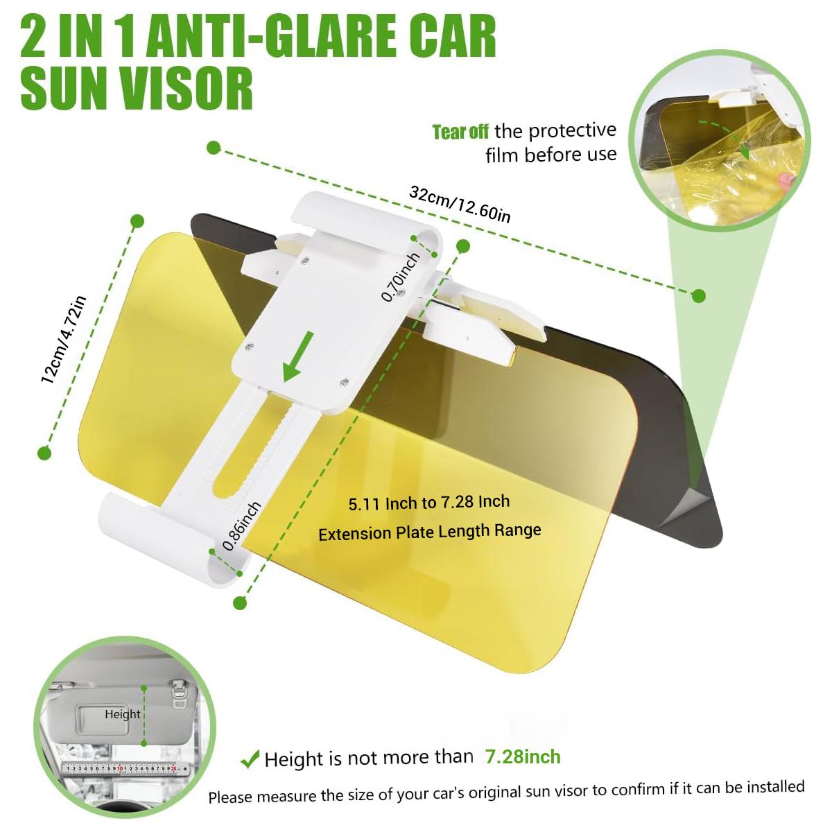 The Dual - Purpose car Sun Visor is a Practical Accessory. It Effectively Blocks Sunlight to minimize Glare, improving Driving Visibility and Safety.