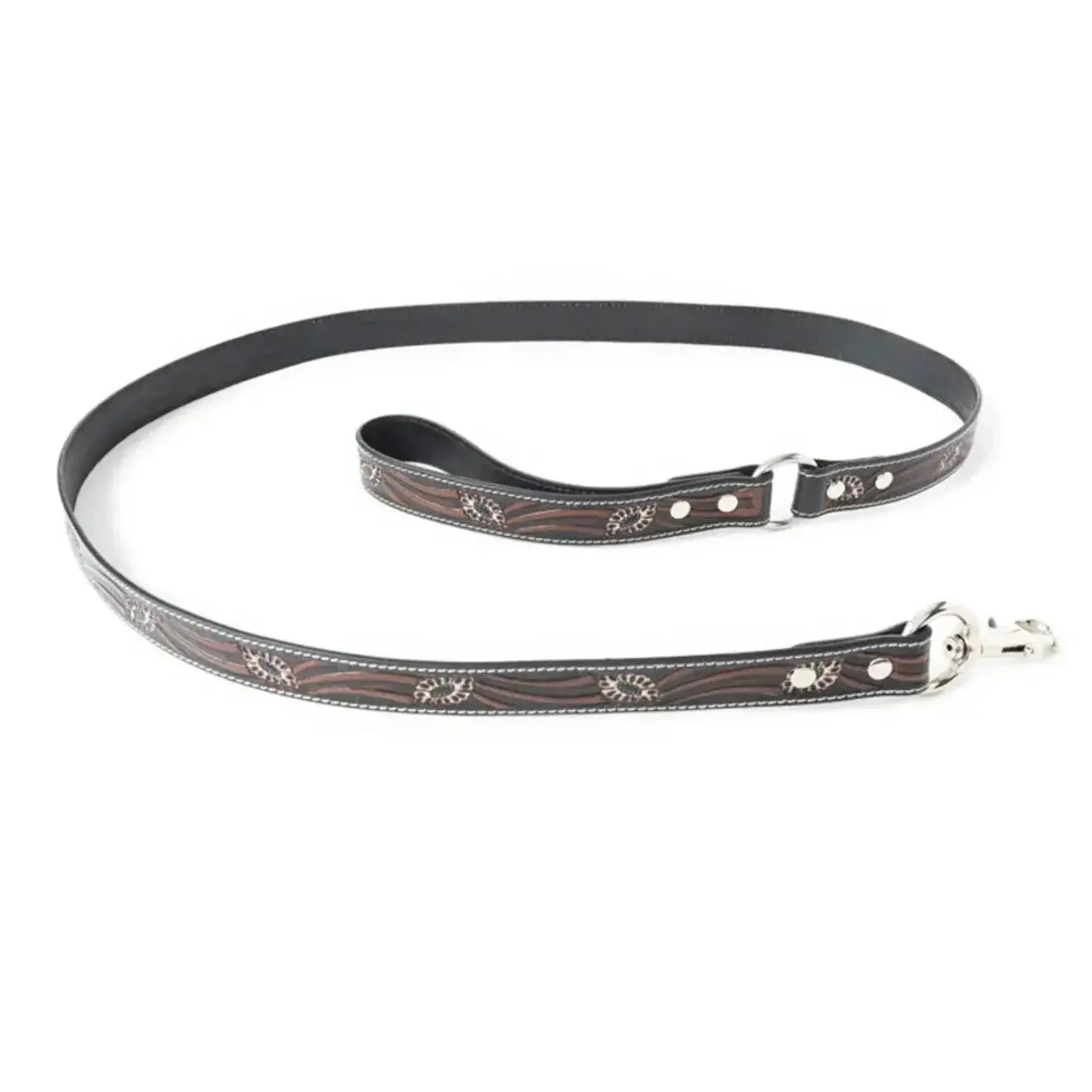 Luna Beam Dog Leash In Dark Brown Luna Beam Dog Leash In Dark Brown