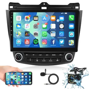 10.1" Android 13 Car Radio for Honda Accord 2003-2007, GPS WiFi Mirror Link Bluetooth FM/RDS SWC, Backup Camera + Microphone