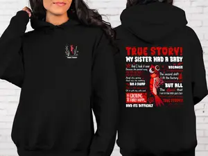 Shark Tale True Story Hoodie, Funny Shrimp Graphic, Casual Daily Wear for Men and Women, Humorous Cotton Hoodie