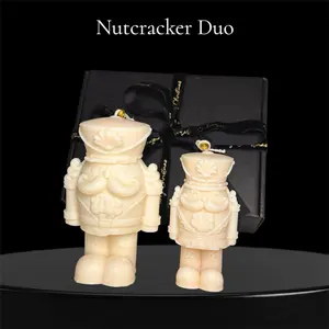 Christmas Gift Box Creative Handmade Scented Candles  Duo -2 Nutcrackers ,Aromatherapy Gift Box for Holiday Parties