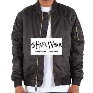 SHAKAWEAR Men's Classic MA-1 Flight Jackets Casual Bomber Jacket Shaka Wear Jacket Multi-Pockets Flying Coat Hip Hop Harem LA Streetwear Colorful