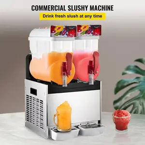 Commercial Smoothie Machine Margarita Slushy Frozen Drink Maker 30L 2 x 15L Tanks 400W R290 Refrigerant Low Noise Easy-Flow Spout