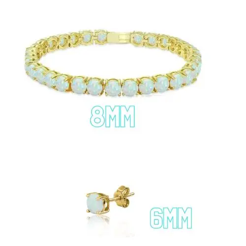 Gold - White Opal Bracelet