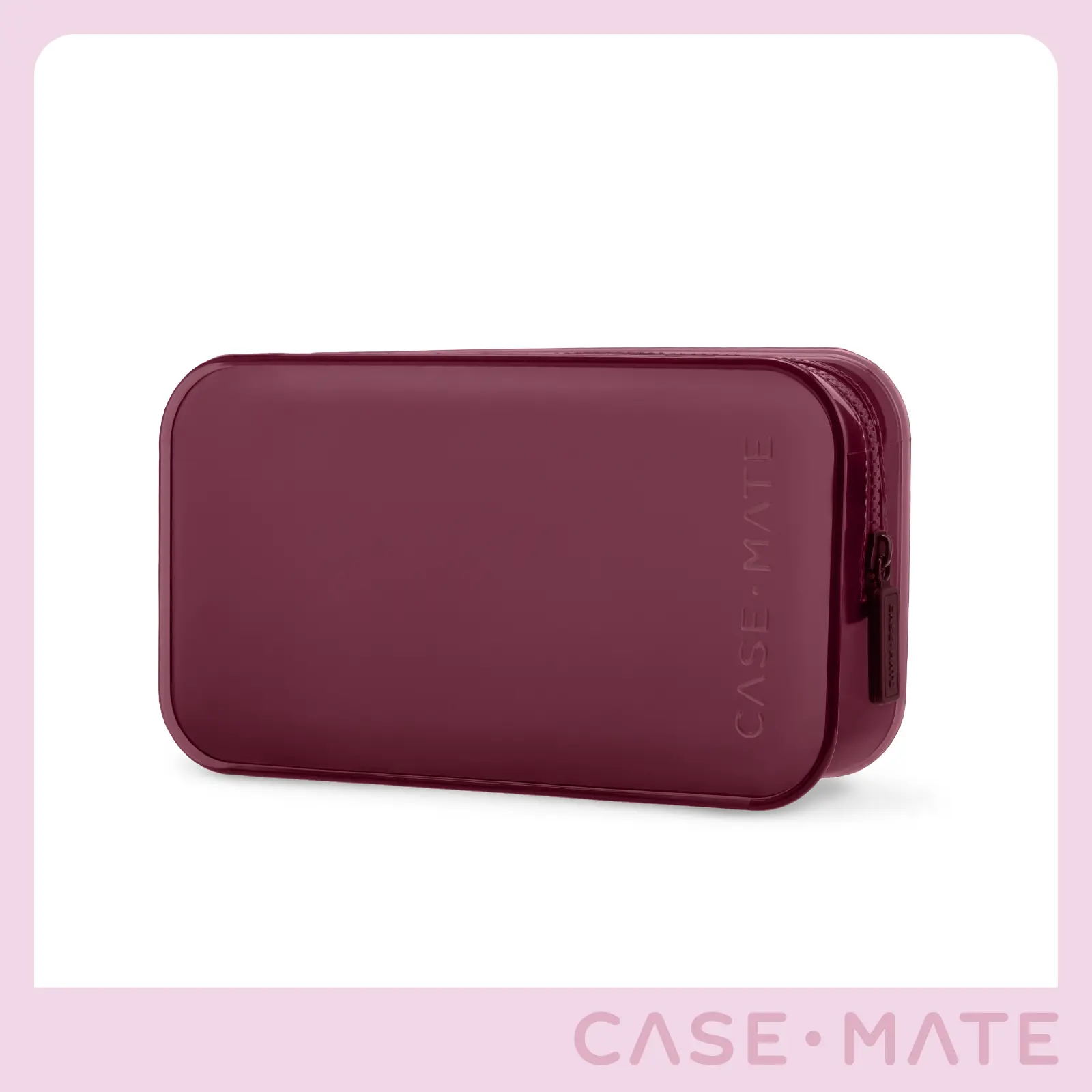 Case-Mate Jelly Makeup Bag - Compact Portable Beauty Pouch, Rinse-Cleanable Makeup Container, Vanity-Ready Tidy Bag for Daily Use, Fits Cords & Hair