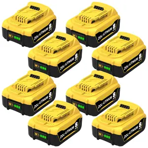 8 Packs 8000mAh Replacement for Dewalt 20V MAX Battery DCB206 Series Power Tools