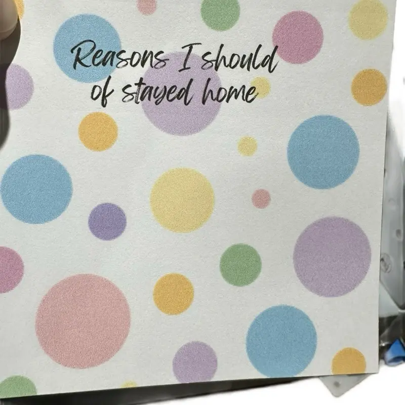 Humorous "Should’ve Stayed Home" Notepad, Casual Daily Note-Taking Pad for Personal Use