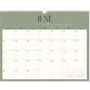 Desk Calendar 2026-2027, 19-Month  Desk/Wall Calendar From 2026 Jun-2027 Dec., 14" X 11" Monthly Planner With Thick Paper Spiral Bound For Office  School Organizing & Planning