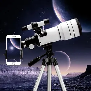 70mm aperture 300mm telescope, Powerful telescope, suitable for children and beginners, portable travel telescope, comes with a smartphone mount, ideal for astronomy enthusiasts for stargazing