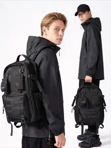 Streetwear Cool Large Capacity Multi Functional Travel Backpacks, Men's Functional Outdoor Travel Fashion Bag, Waterproof Durable Laptop Sleeve, Ideal for School, Travel, Commute, Business Trips