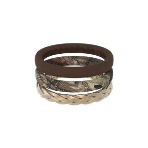 Groove Life Mossy Oak Breakup Country Stackable Camo Ring – Comfortable Hunting Silicone Ring for Women Groove Life Mossy Oak Breakup Country Stackable Camo Ring – Comfortable Hunting Silicone Ring for Women