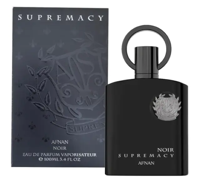 Afnan Supremacy Noir Eau de Parfum (EDP) Spray - Woody Scent for Men, Alcohol-Containing, 3.4 oz Amber Bottle (3 to 3.9 fl oz Range)