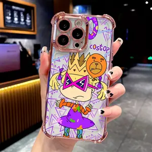 Cute Cartoon Girl TPU Protective Smartphone Case - Transparent, Shockproof, Soft Back Cover for iPhone 7 Plus,8,X,XR,XS Max,11,12,13,14,15,16 Series & Pro Max Multi-Model Mobile Phone Accessories