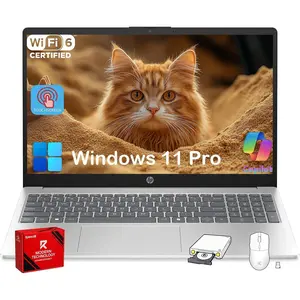 HP 15.6 Touchscreen Laptop Computer for Business & Student, Intel 13th Gen Core i3(Up to 4.5GHz), HD Touch Display, 8/16/32GB RAM, 256/512GB SSD, AI Copilot, Win 11 Pro, RedDragon Bundles