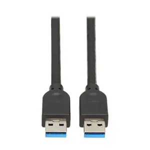Eaton Tripp Lite series USB 3.0 SuperSpeed A to A Cable for USB 3.0 All-in-One Keystone/Panel Mount Couplers (M/M), Black,15 ft. (4.6 m)
