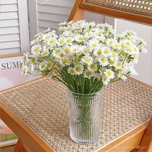 Luxury Style Chrysanthemum & Daisy Artificial Flower Bouquet, Home Decor for Dining Table & Living Room, Valentine's Day Gift