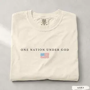 Comfort Colors One Nation Under God, America 250th Anniversary Christian Shirt, Patriotic American Flag, Independence Day, 4th of July Gift Unisex Womenswear Graphic Tops UWK