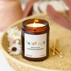 Nursery Teacher Gift, Personalised Gift for Preschool Teacher, Scented Candle, Christmas Gift