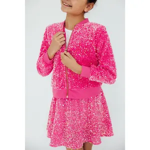 Pink Velvet Sequin Jacket