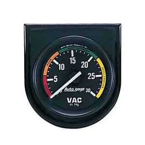2 1/16 In. Vacuum, 0 30 In Hg, Auto Gage