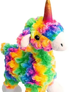 Rainbow Llama Mia Plush Toy with Colorful Outfit, Soft Plush Material, Ideal for Collectors and Gifts