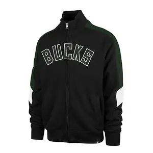 '47 Brand Shoot Out Word Milwaukee Bucks Track Jacket