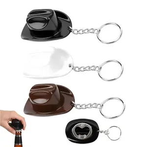 3PCS Cowboy Hat Bottle Opener Keychain – Western Party & BBQ Bar Tool